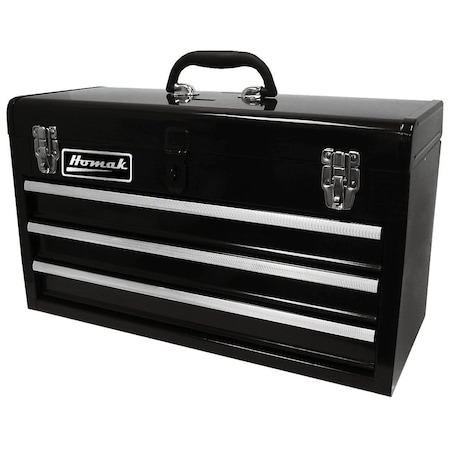 Homak 20in Black 3 Drawer Toolbox BK01032101